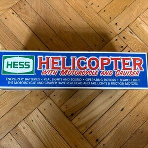 2001 Hess Helicopter and Motorcycle New In Box Toy Collectible